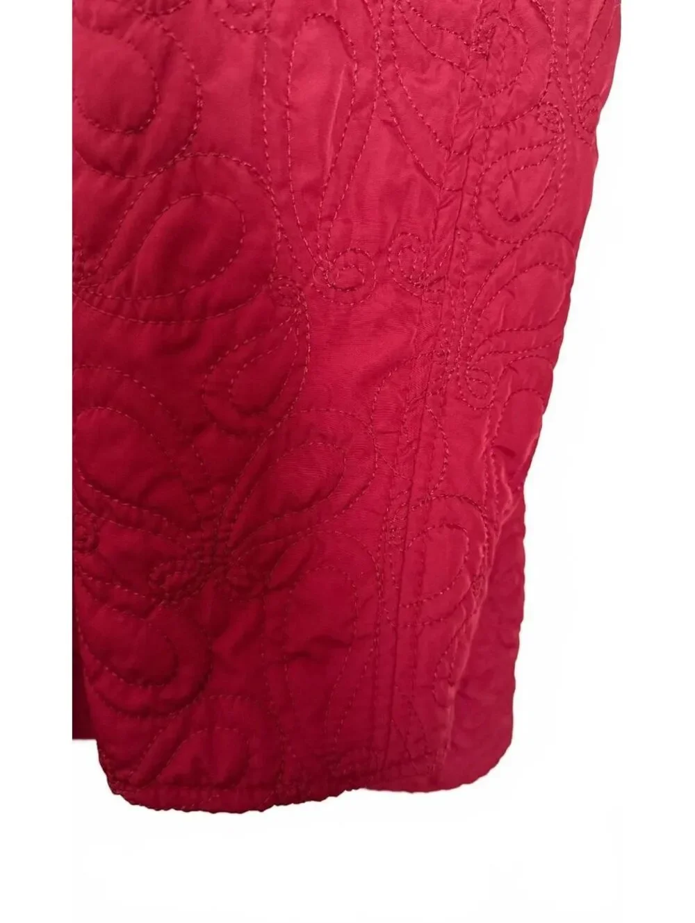 CJ Banks Women's Jacket Coat Size 3X Red Wine Outerwear Polyester Snaps Pockets
